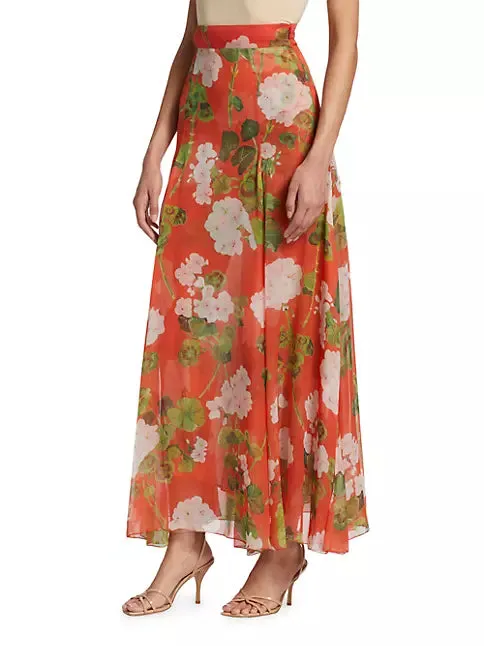 23FN409GSH Geranium maxi skirt