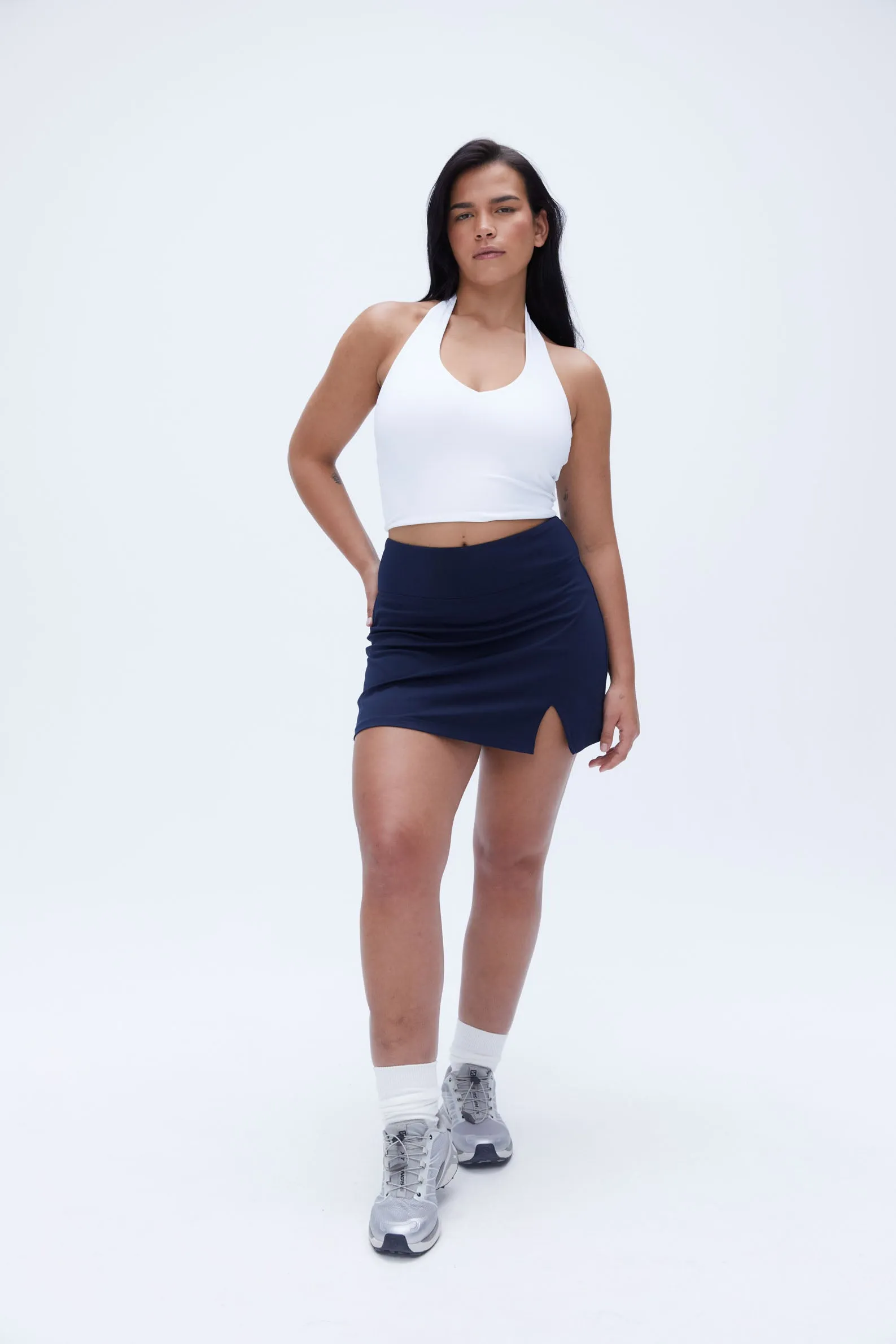 A-line Mini Skirt - Navy Blue