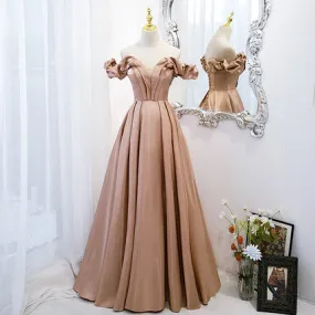 A line Off The Shoulder Long Prom Dresses SH175