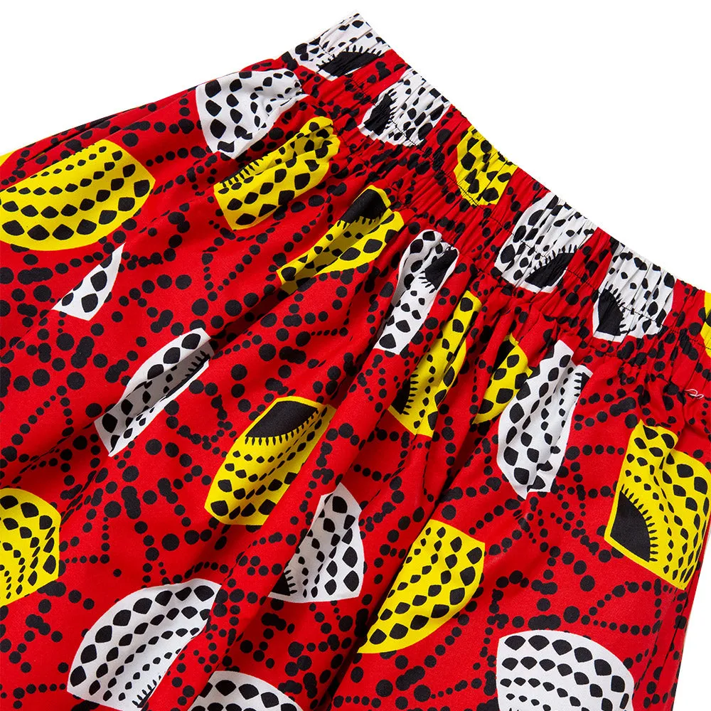 African Ankara Print Midi Skirt For Women