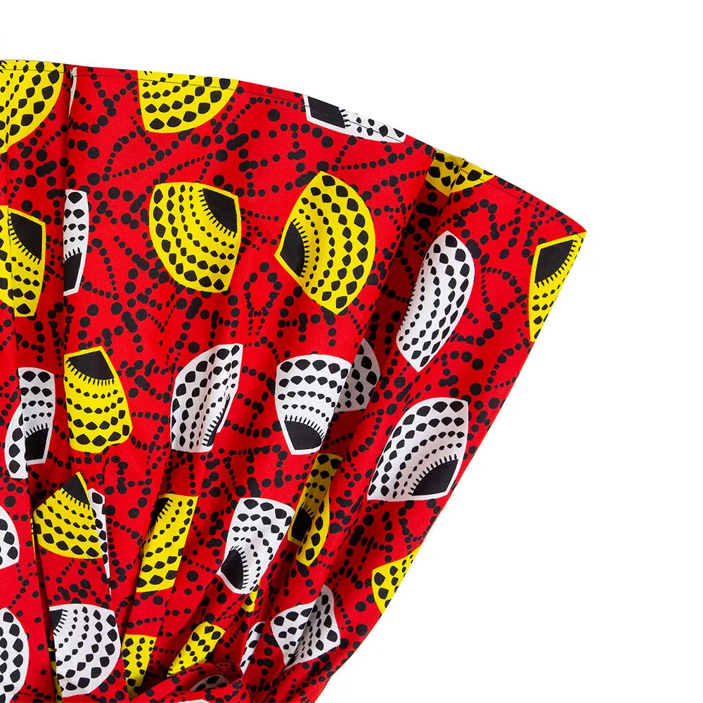 African Ankara Print Midi Skirt For Women