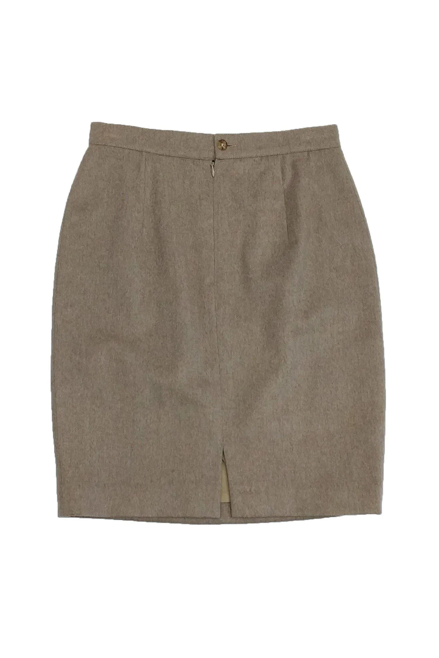 Agnona - Oatmeal Tan Pencil Skirt Sz 4