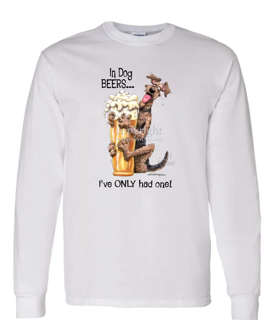 Airedale Terrier - Dog Beers - Long Sleeve T-Shirt