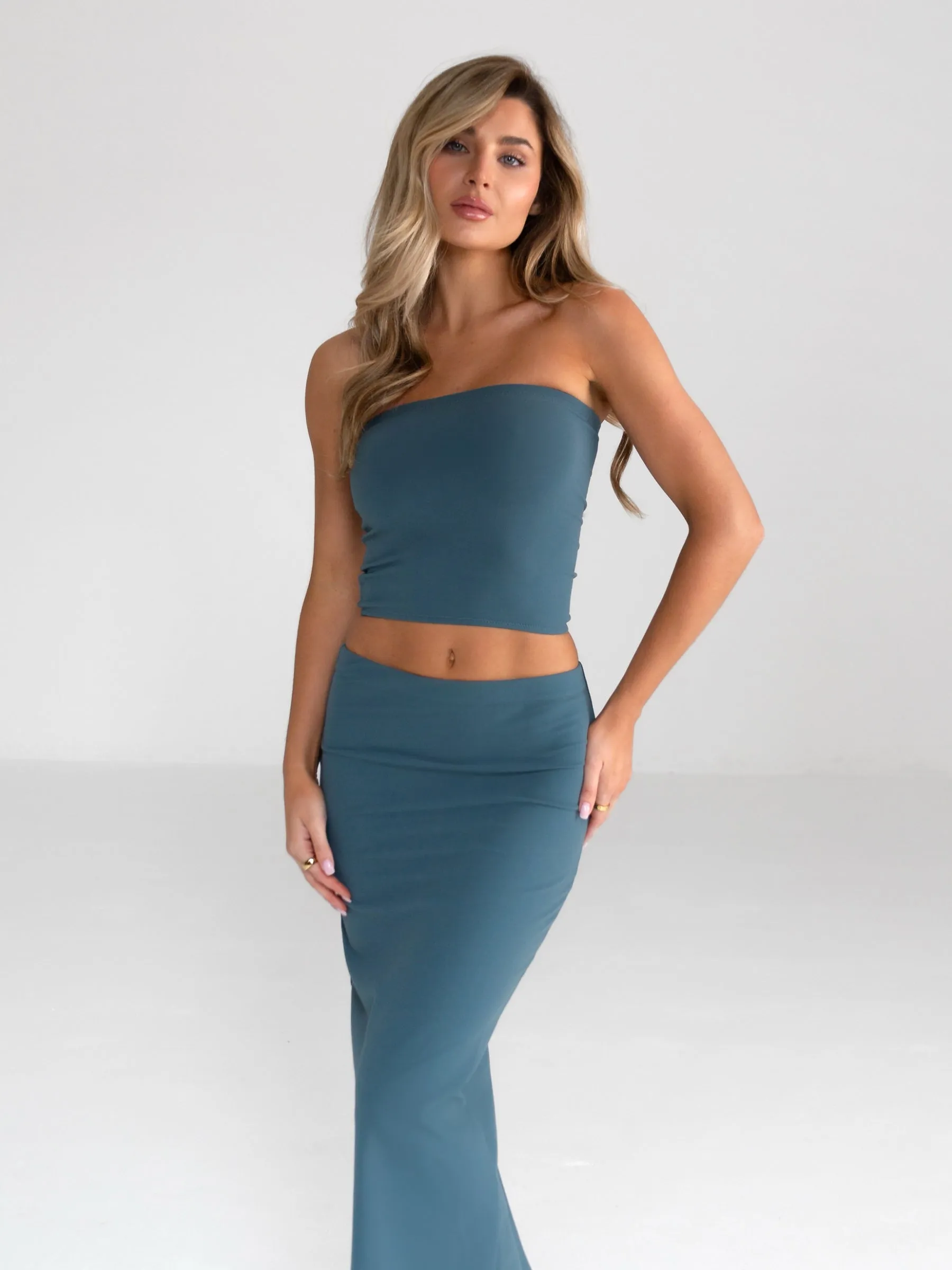 Alessia Maxi Skirt - Dark Teal