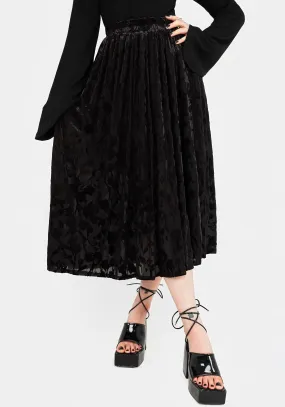 Ava Devoré Mesh Midi Skirt