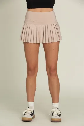 Baja Beige Pleated Tennis Skirt