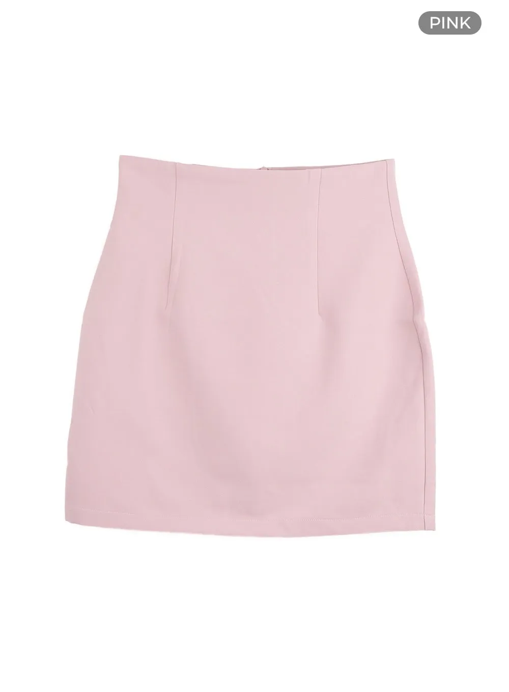 Basic High Waist Mini Skirt OU411