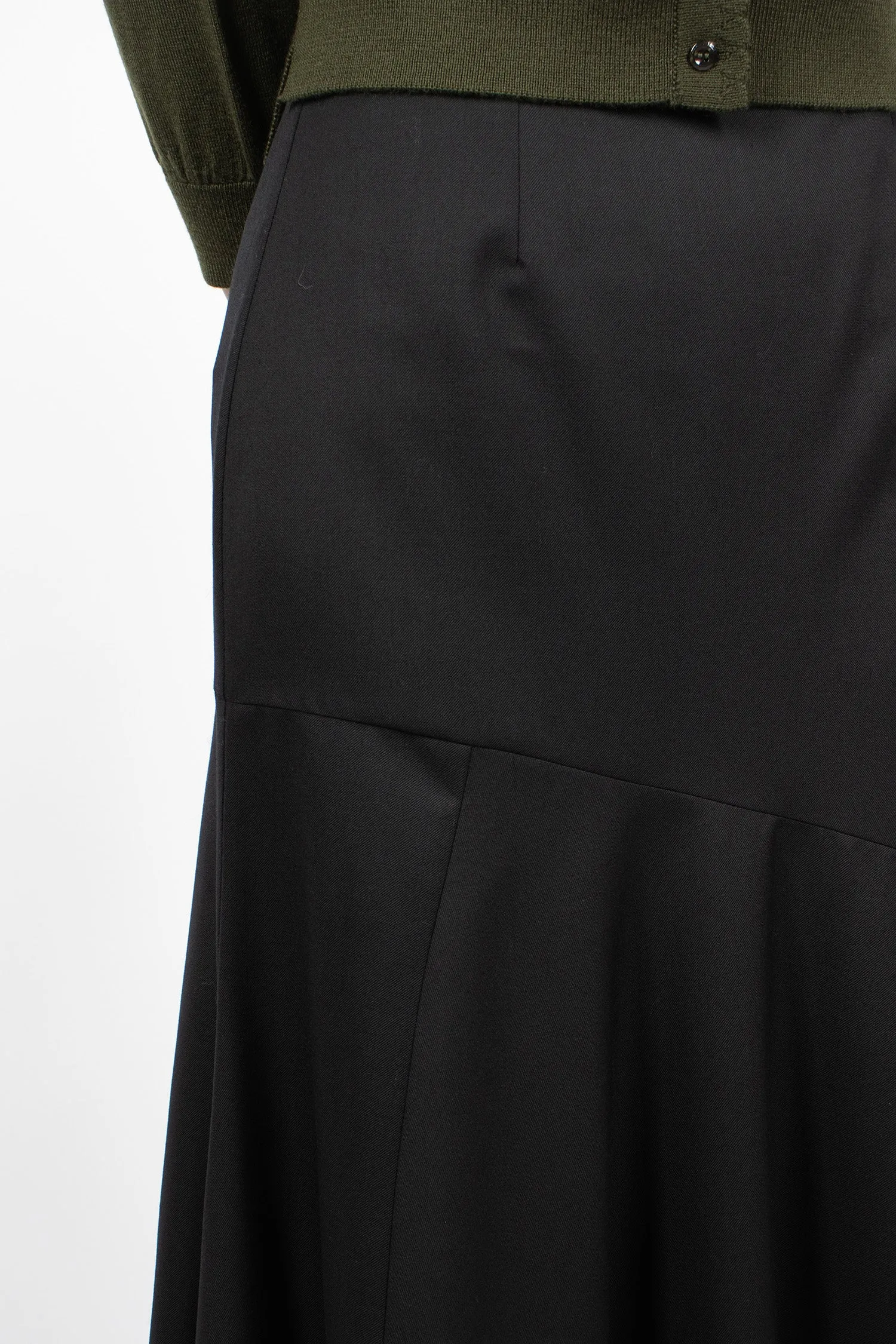 Bias Cut Skirt Black