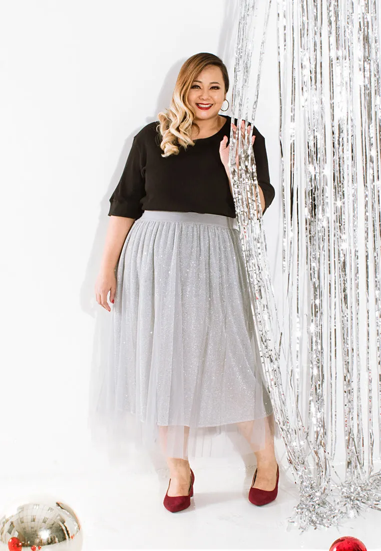 Bradshaw Bling Bling Midi Tutu Skirt - Light Grey