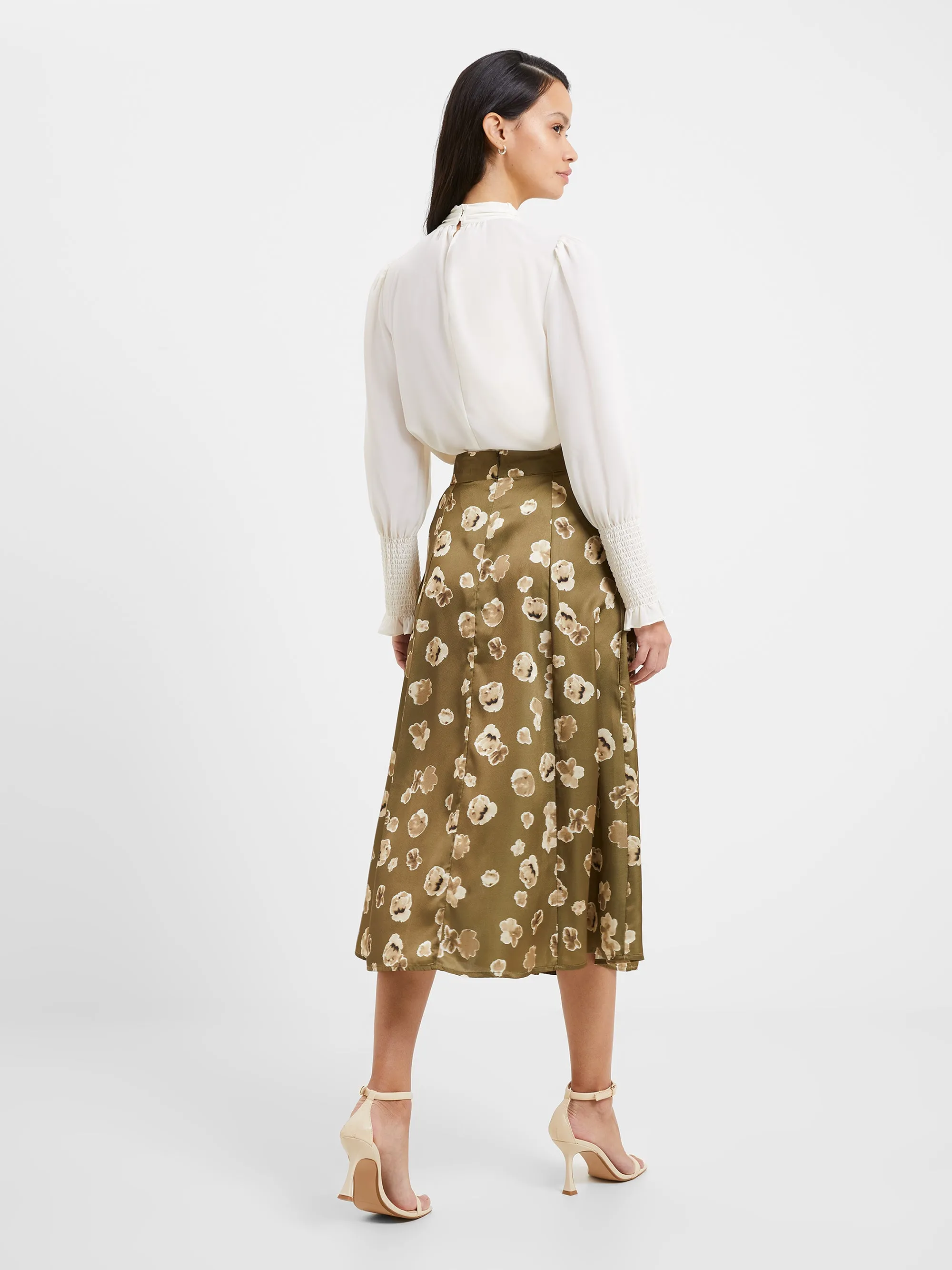 Bronwen Aleeya Satin Midi Skirt