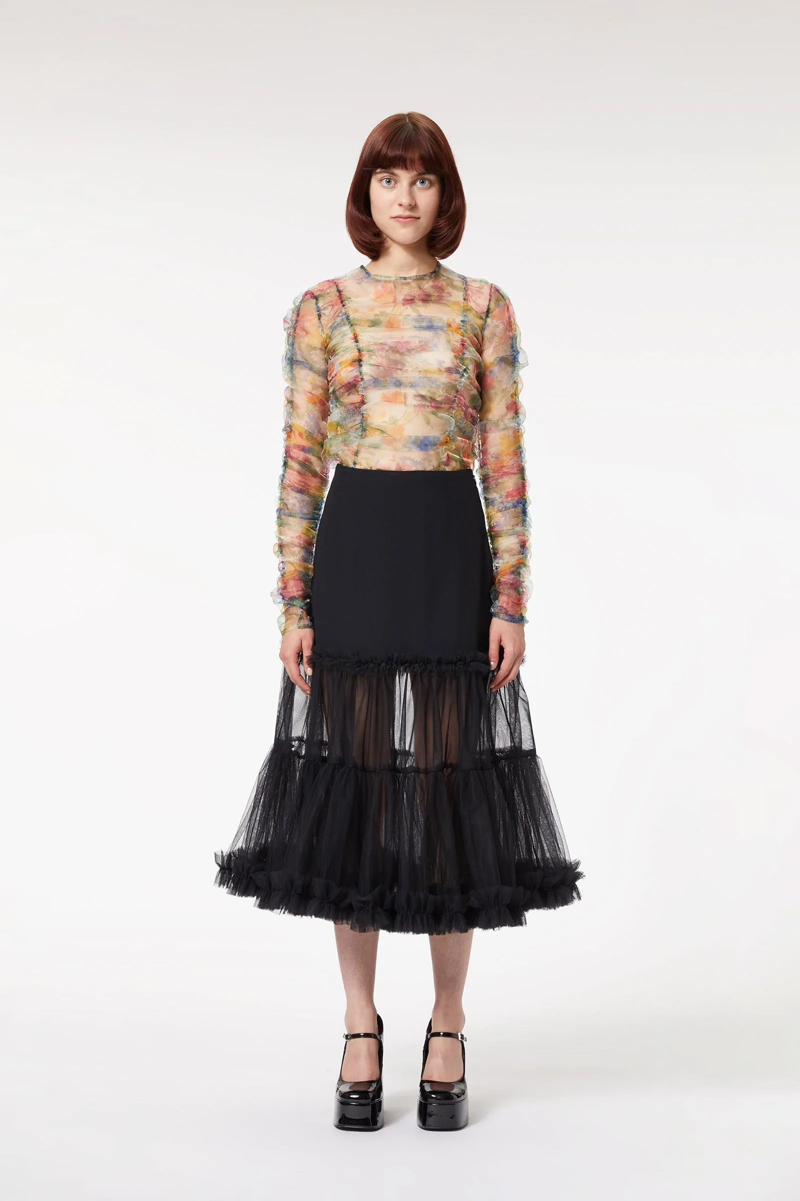 BURST INTO BLOSSOM MIDI SKIRT