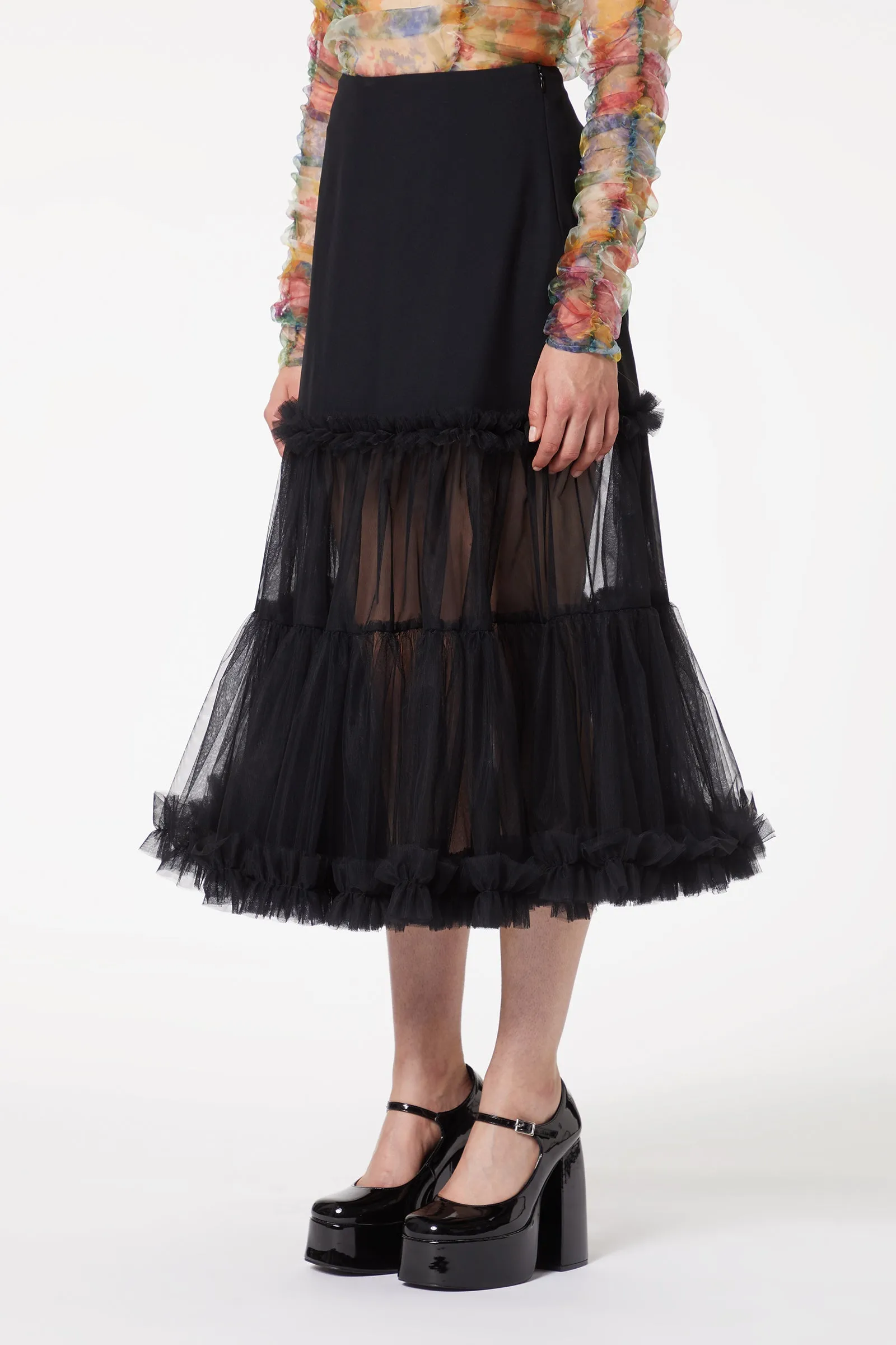 BURST INTO BLOSSOM MIDI SKIRT