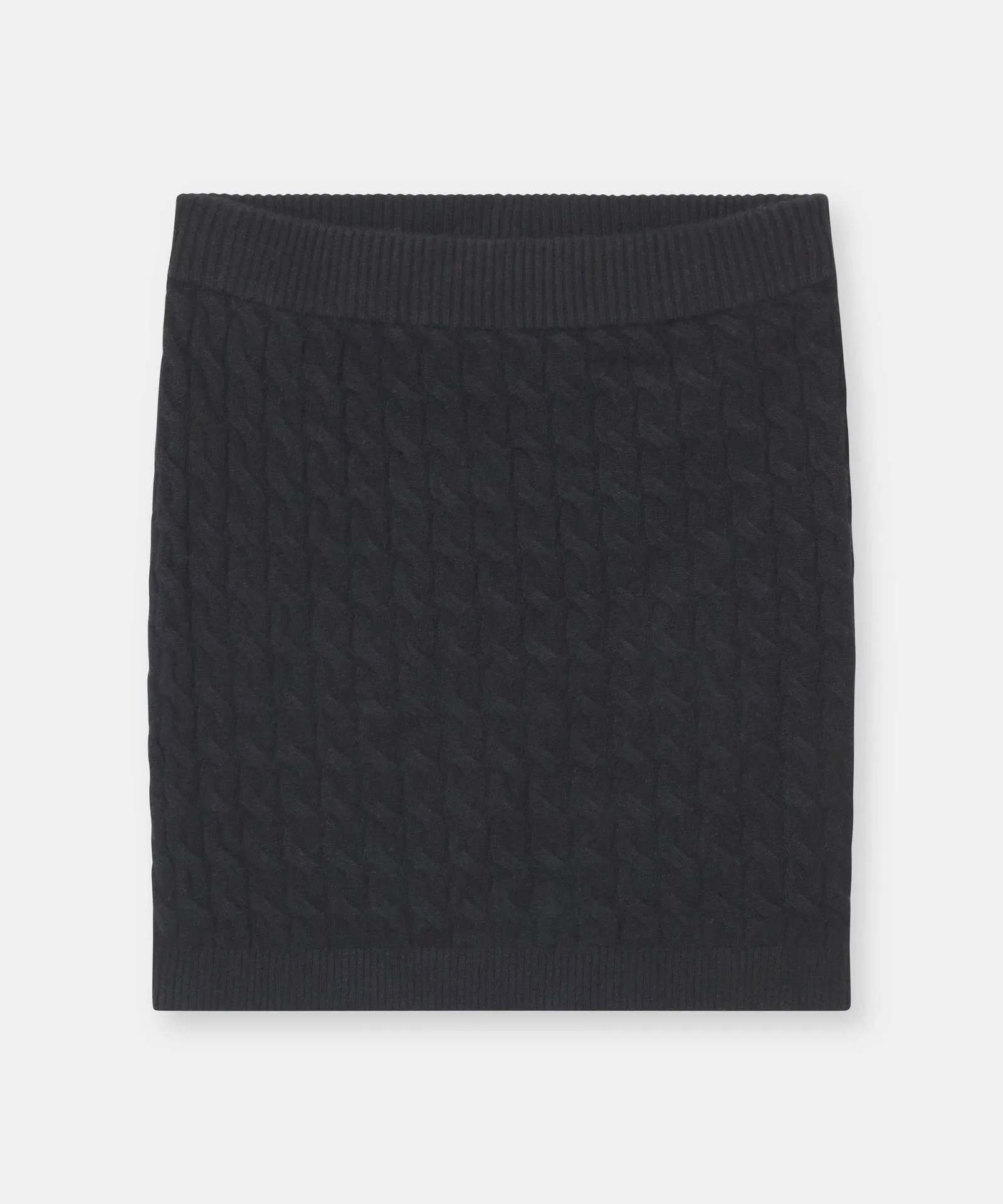 Cashmere Cable Knit Mini Skirt