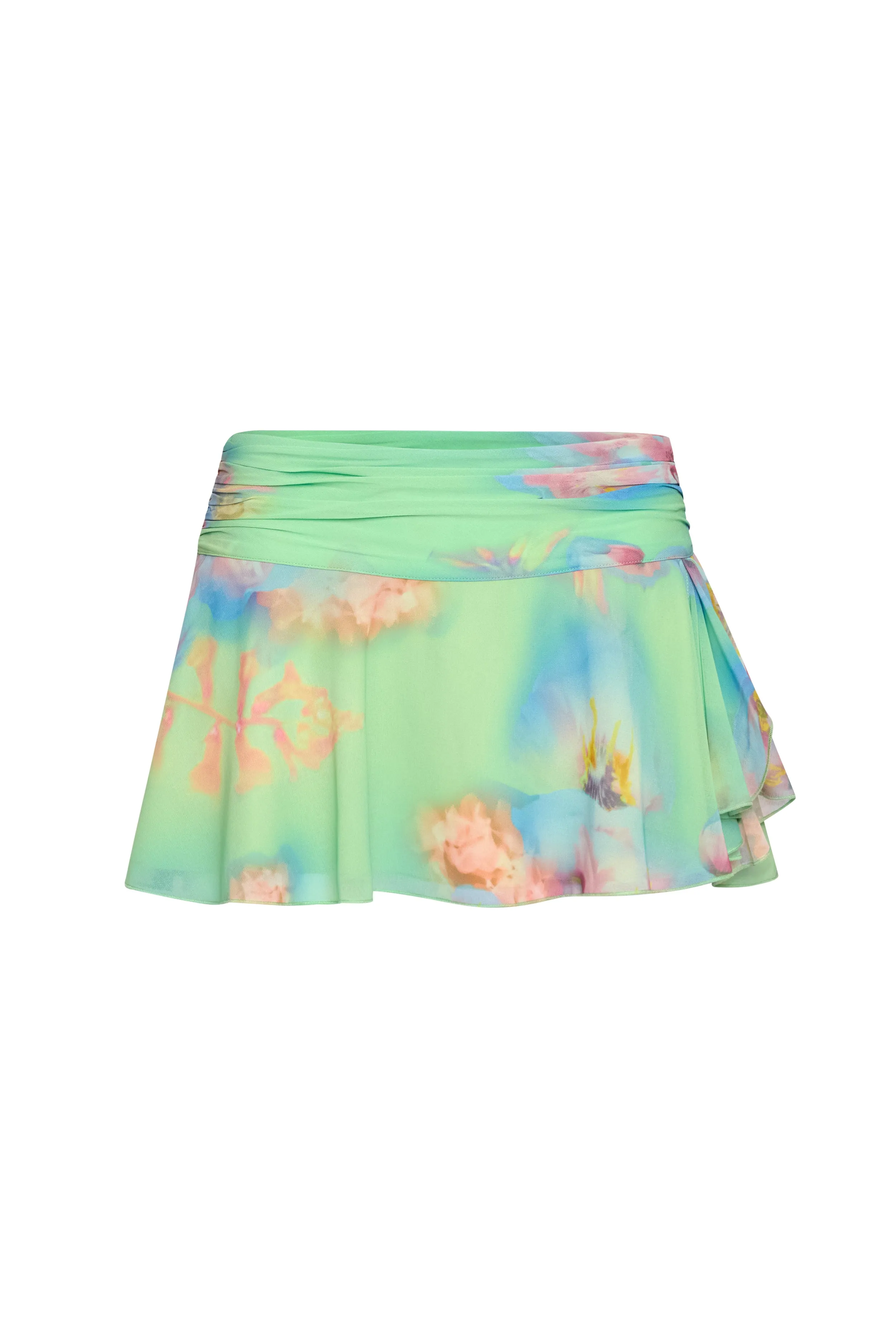 Chiffon Slit Mini Skirt