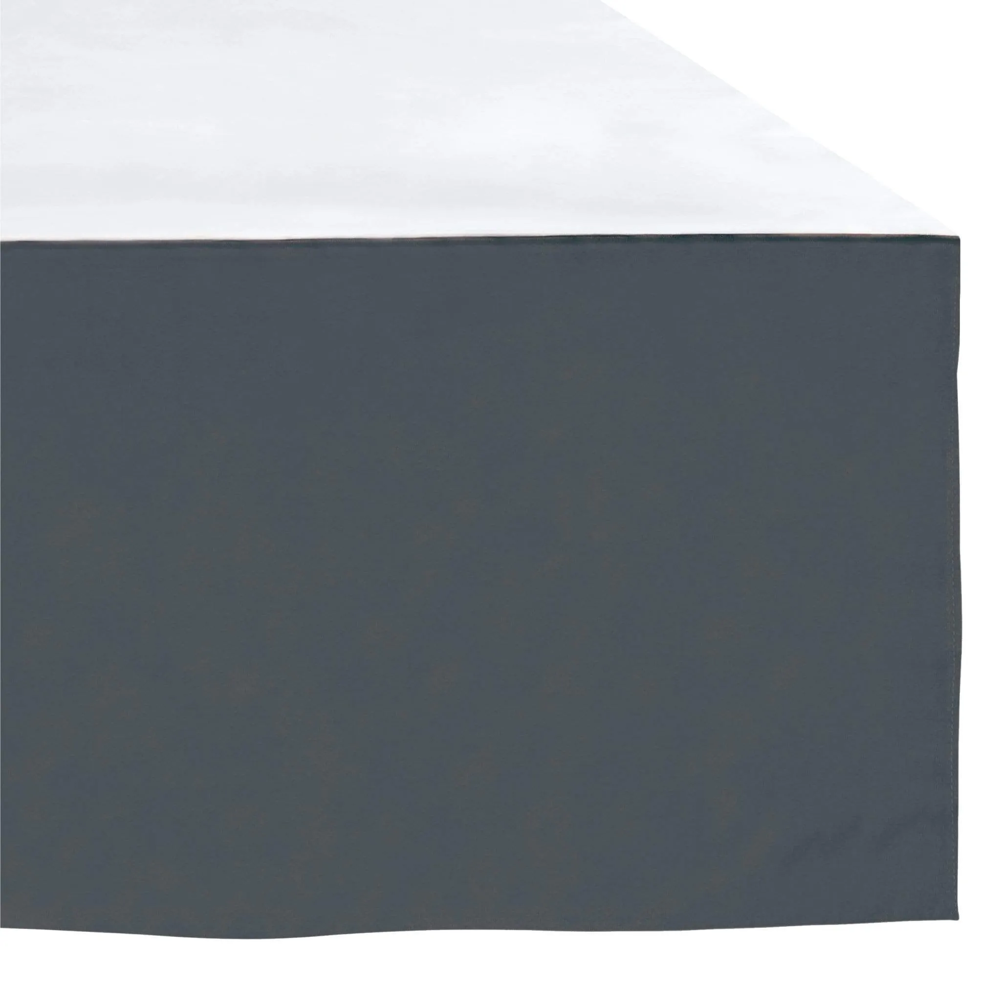 Crib bed skirt - charcoal