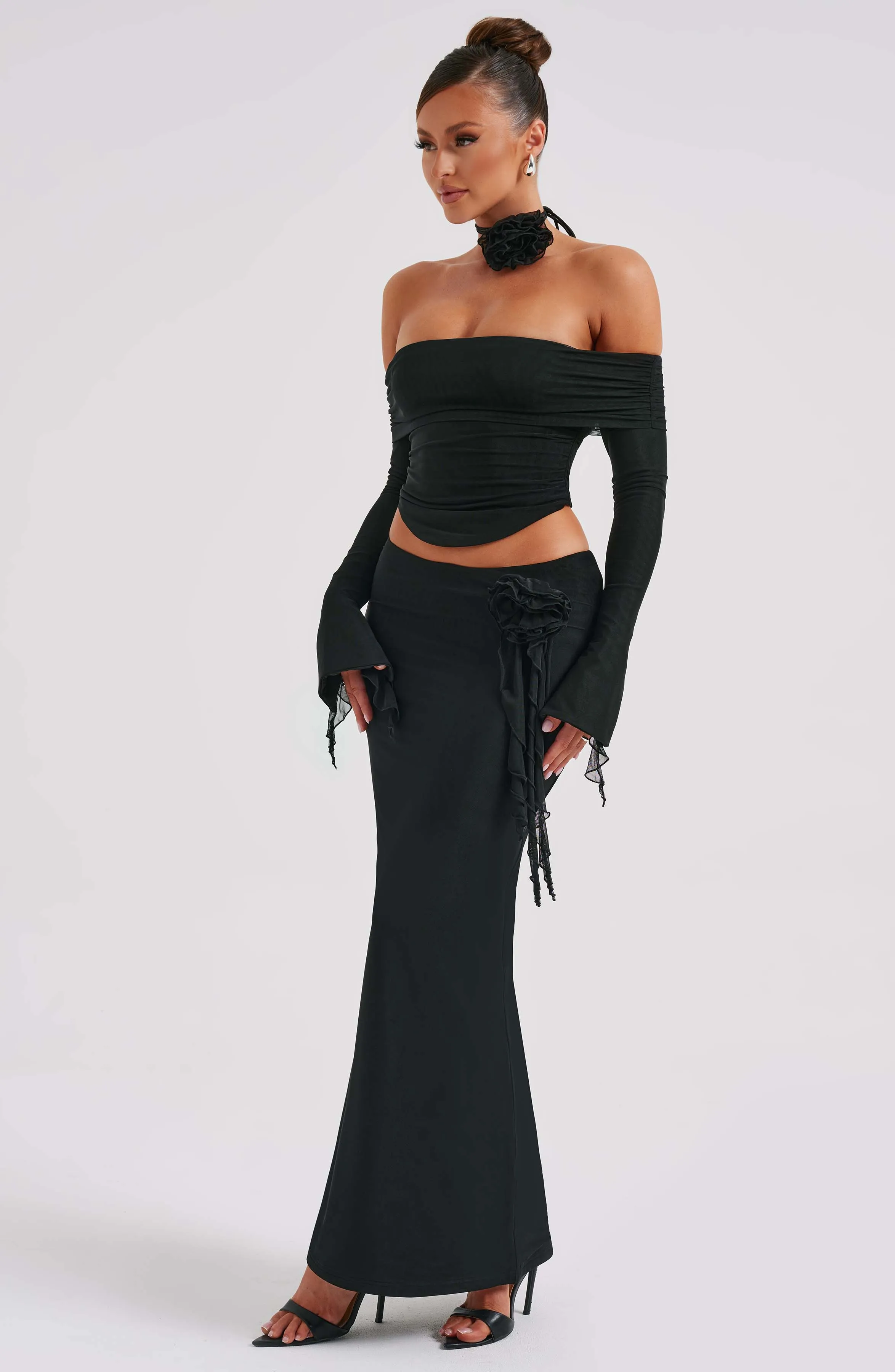 Deema Maxi Skirt - Black