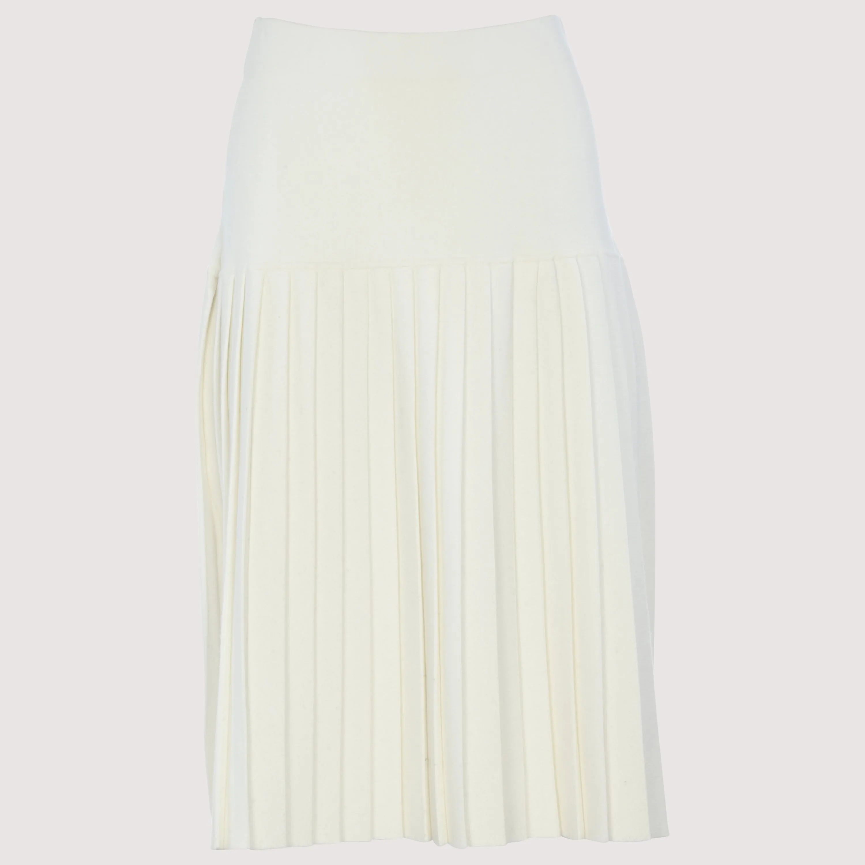 Drop Waist Parallel Pleated Knit Skirt