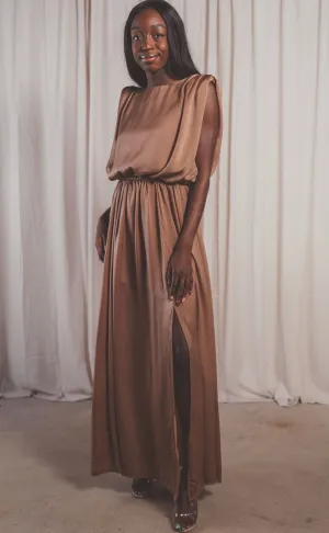 fame and fortune dress - brown