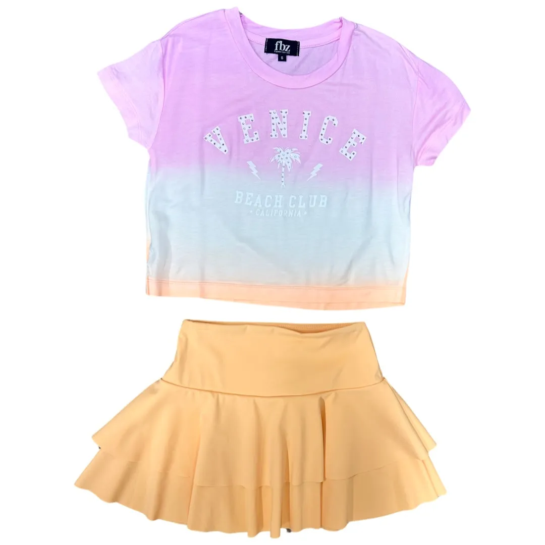 FBZ Peach Poly Skirt