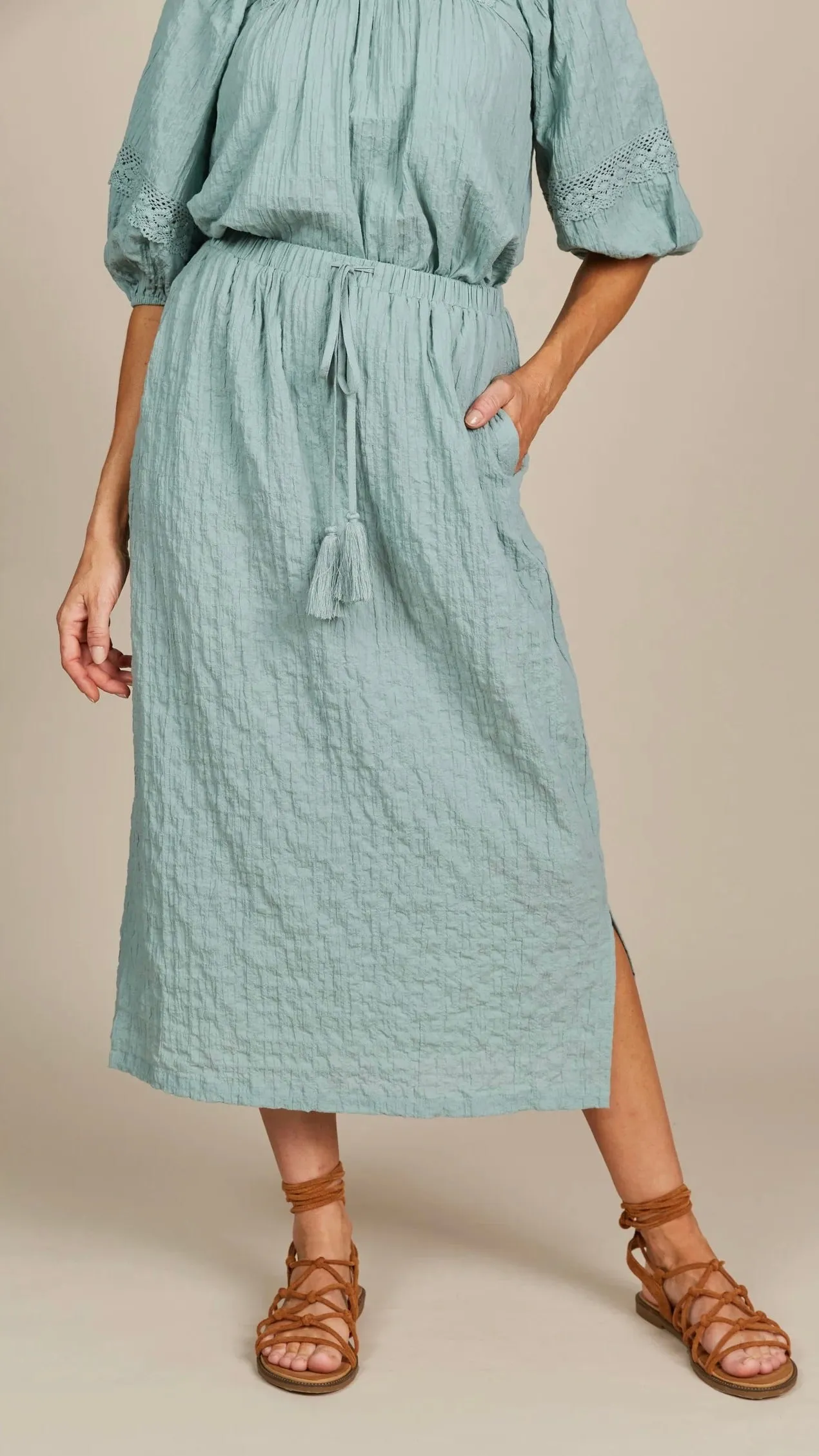 Fleur Skirt Seafoam