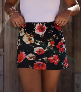 Floral Elegance Mini Skirt