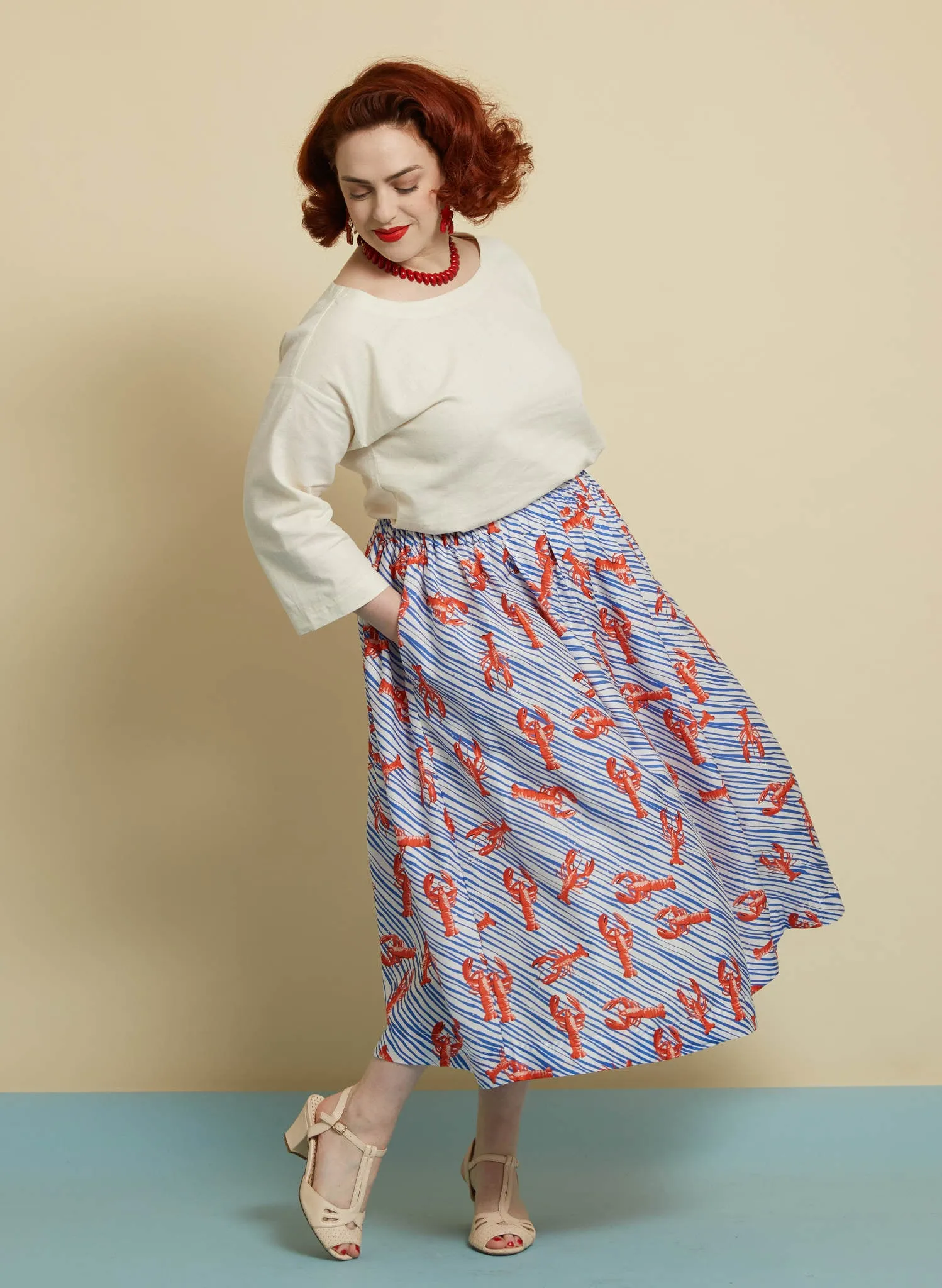 Florence Skirt - Blue Lobster