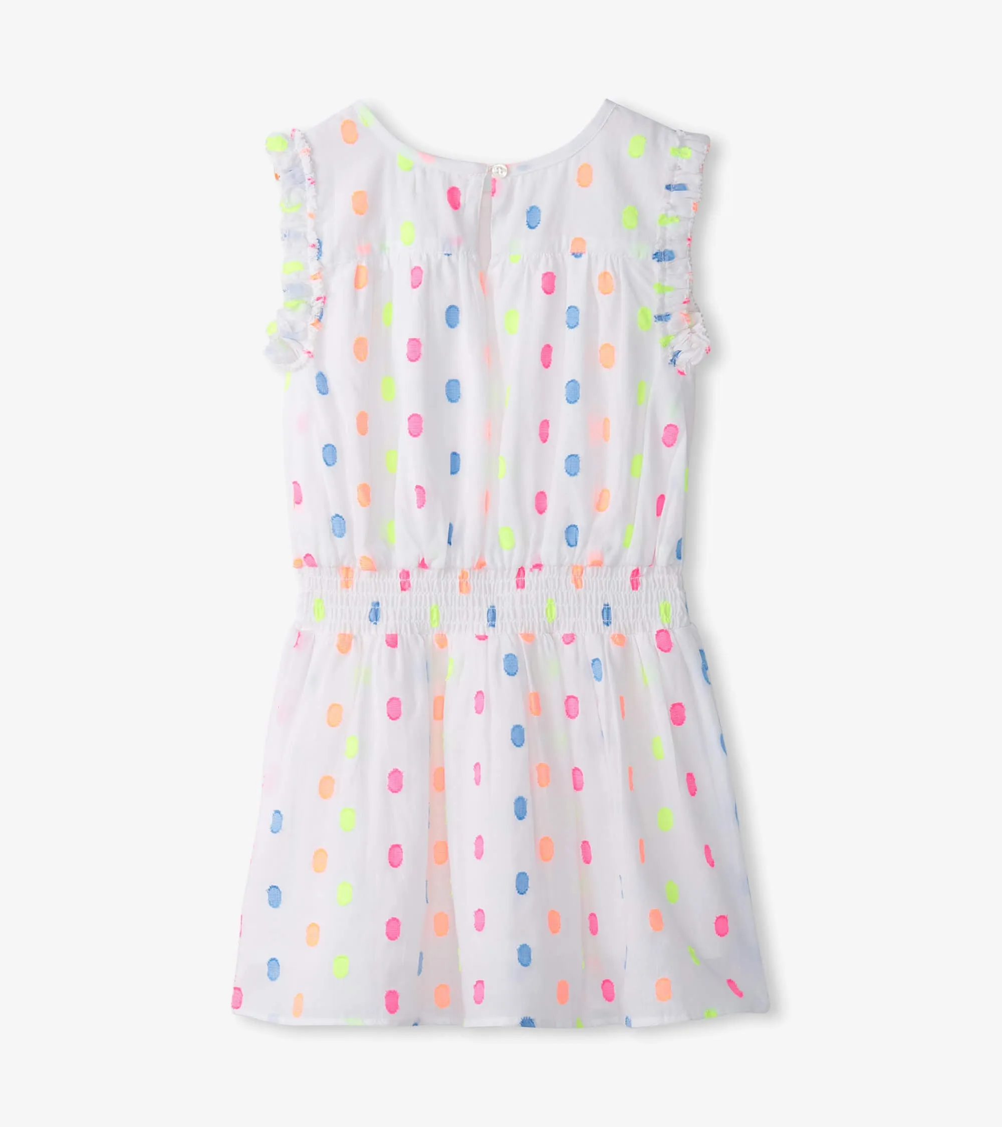 Girls Summer Dots Woven Play Dress