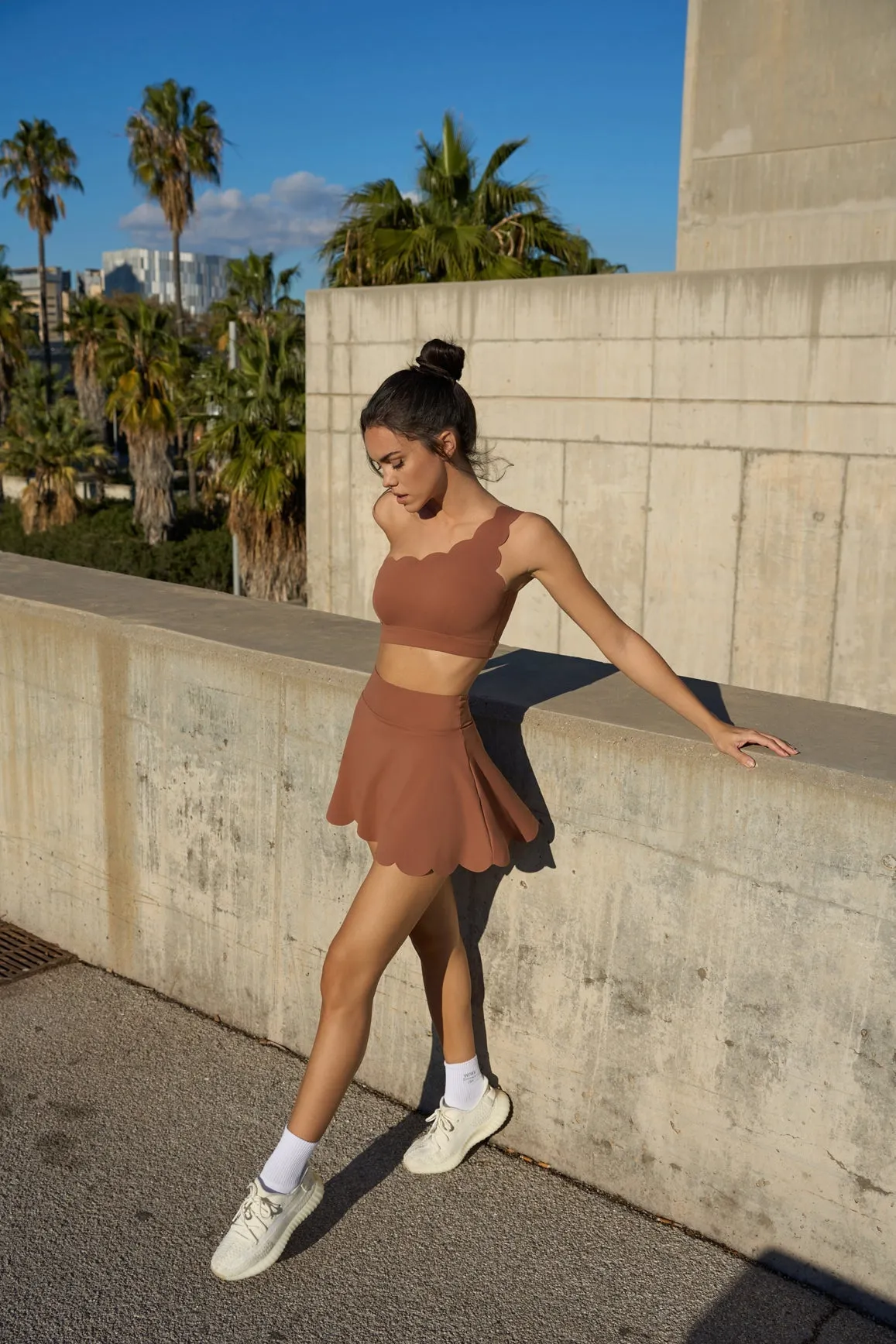 High-Waist A-line Tennis Skirt