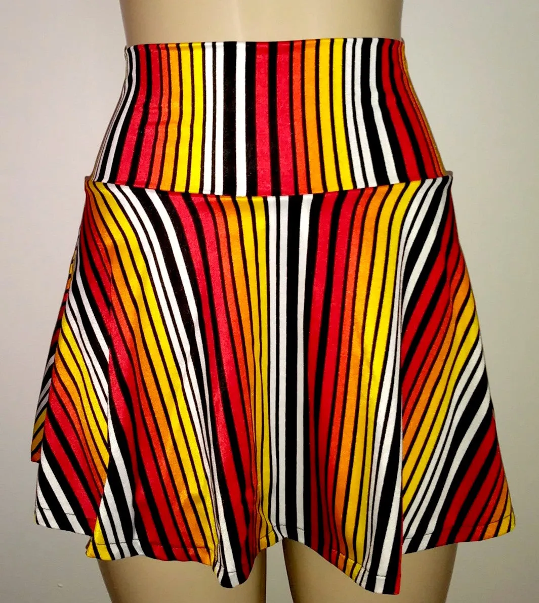 High Waist Skirt Swimwear Bottoms. Flared Skirt Swim Bottoms