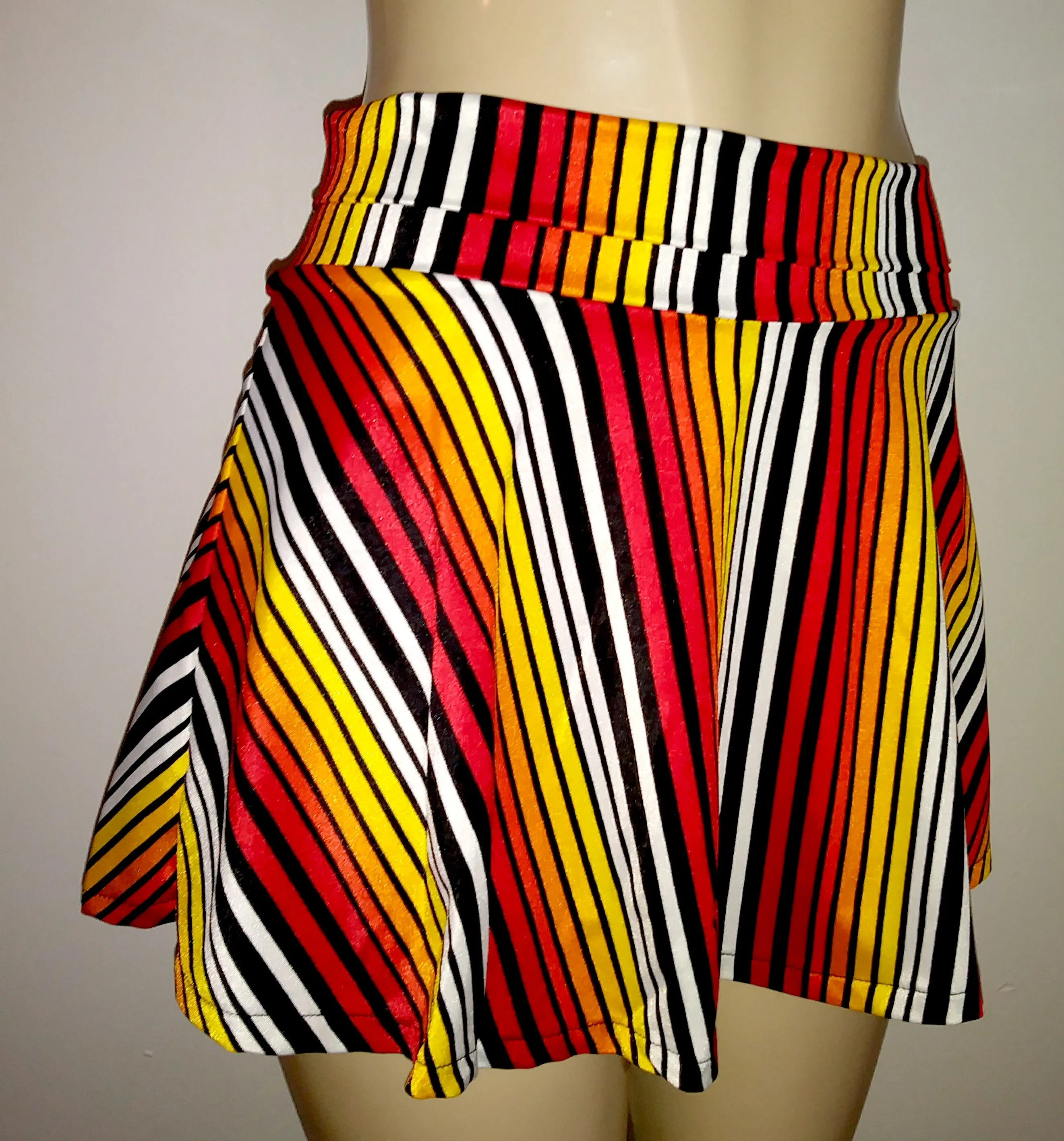 High Waist Skirt Swimwear Bottoms. Flared Skirt Swim Bottoms