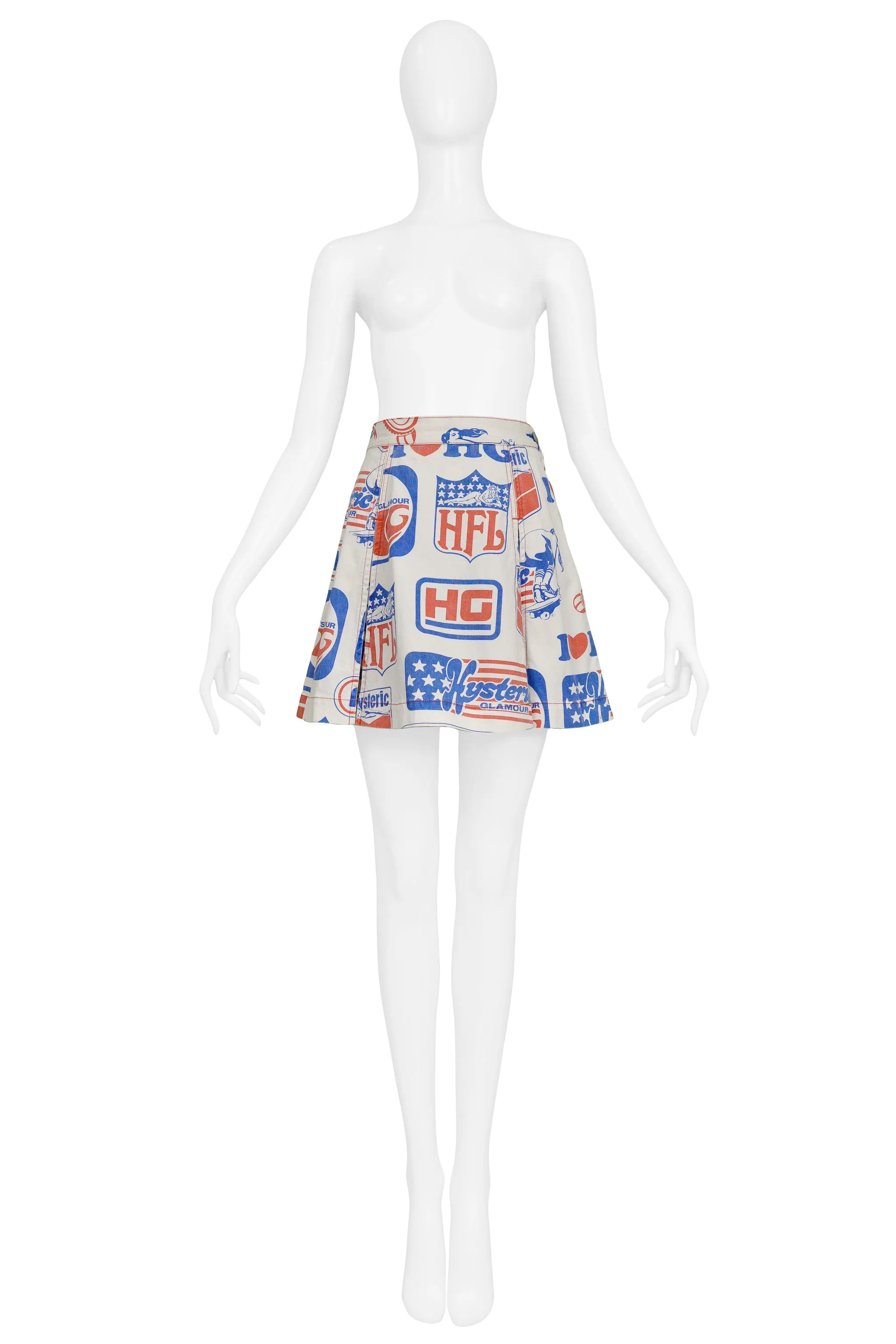 HYSTERIC GLAMOUR SPORTS LOGO INSPIRED MINI SKIRT