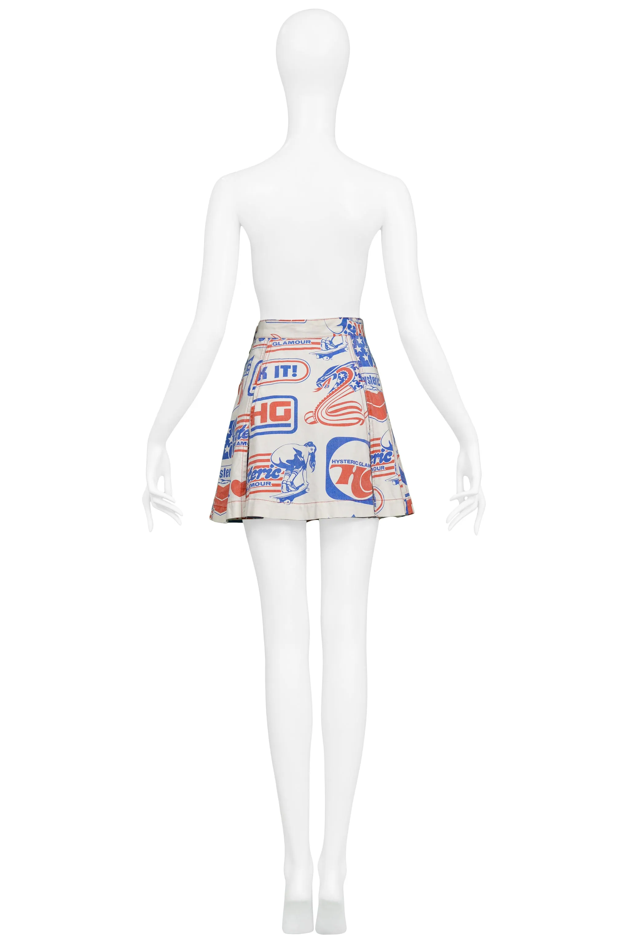 HYSTERIC GLAMOUR SPORTS LOGO INSPIRED MINI SKIRT