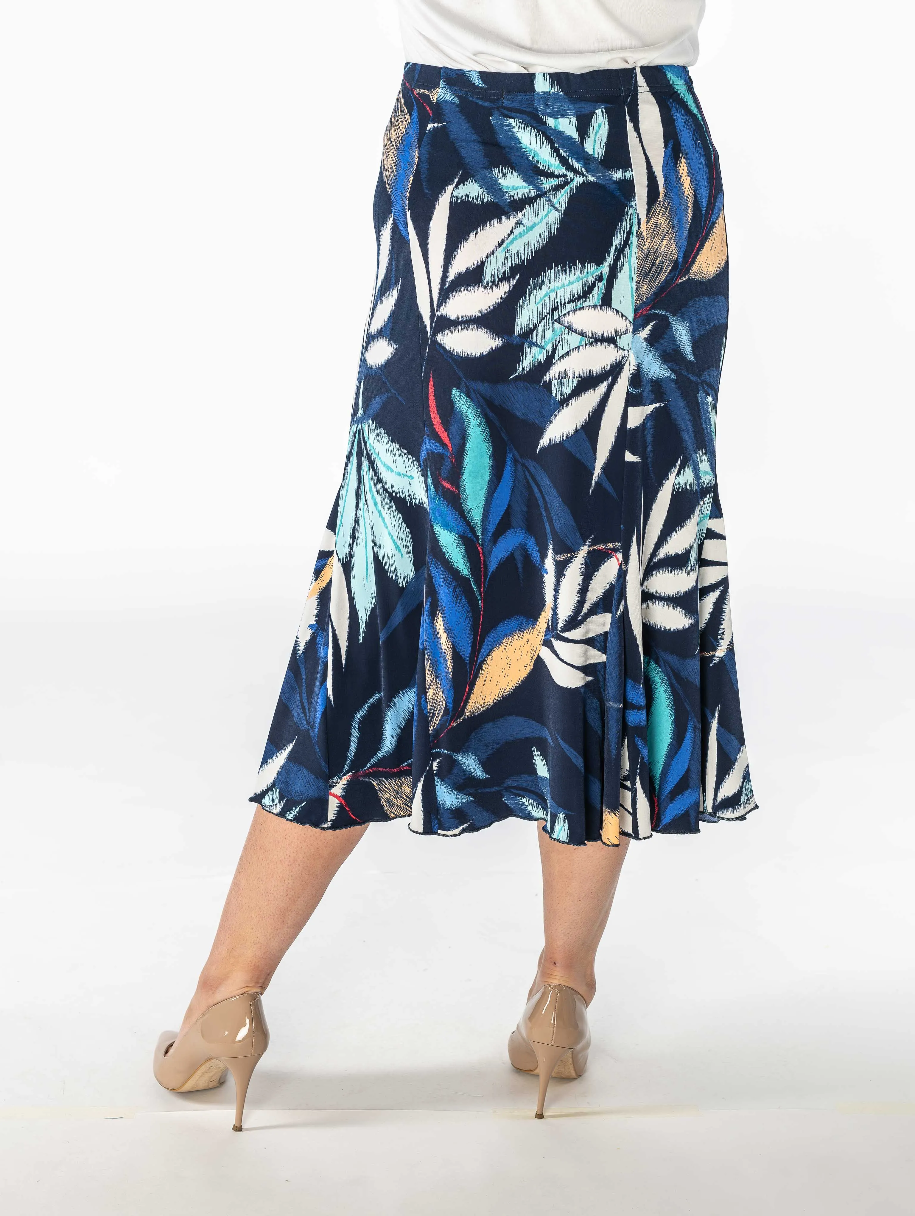 Leaf Print Skirt