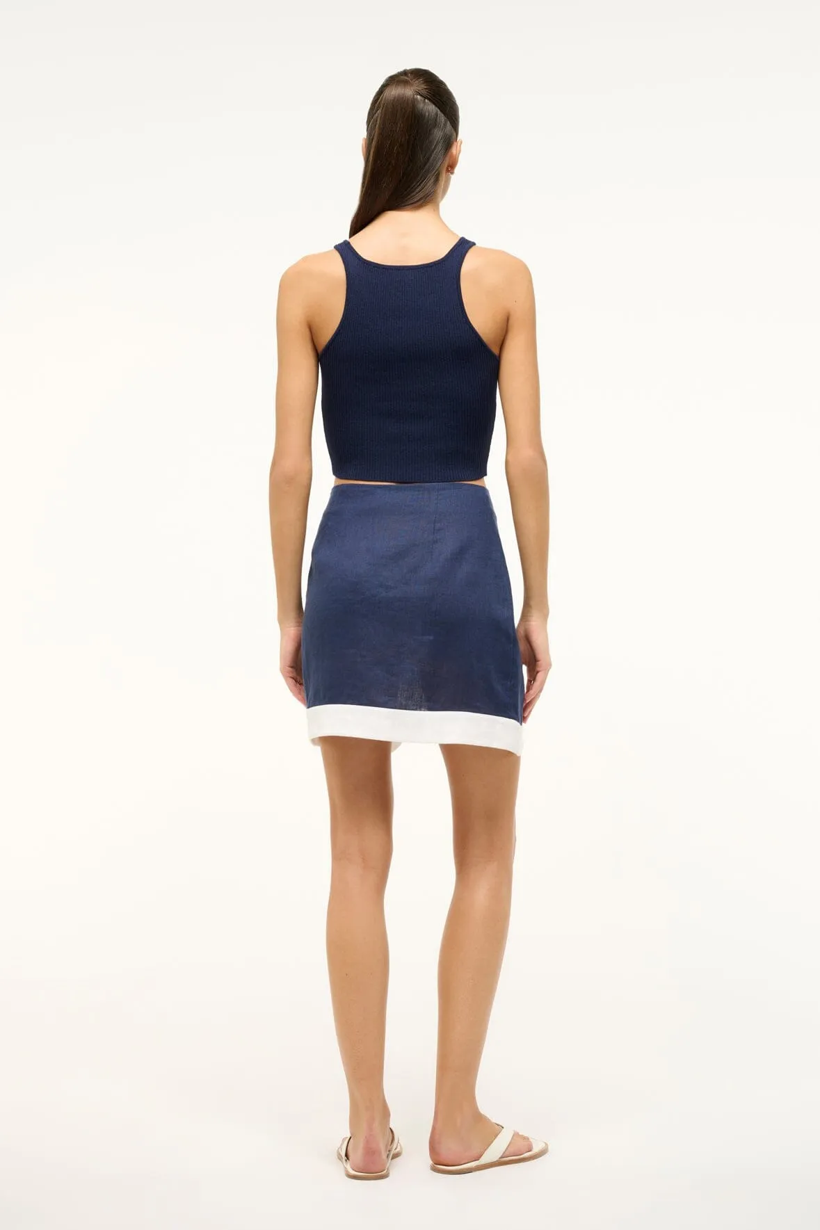 LEANDRO SKIRT | NAVY WHITE