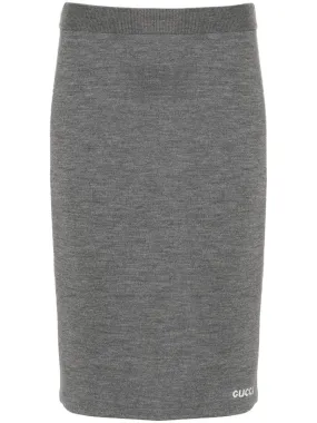 LOGO-JACQUARD KNITTED MINI SKIRT