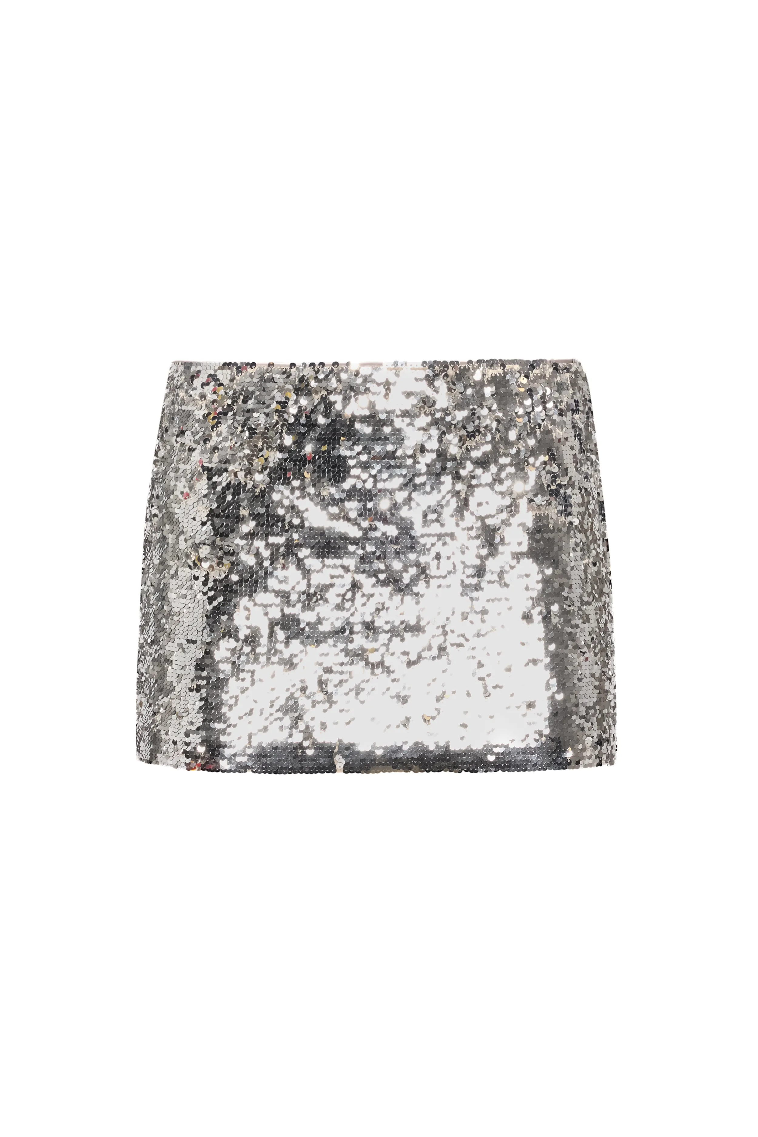 Low Rise Sequin Mini Skirt