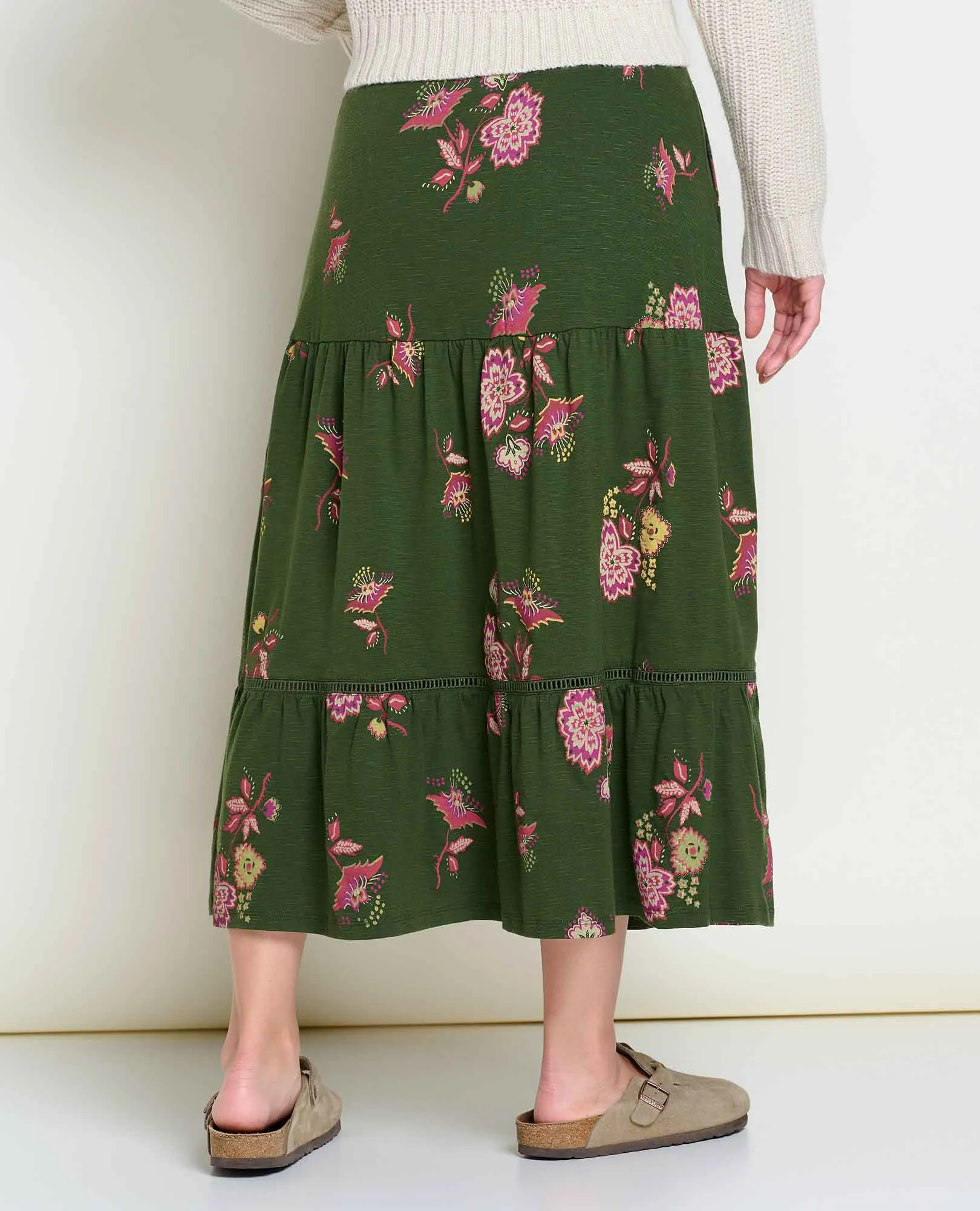 Marigold Tiered Midi Skirt