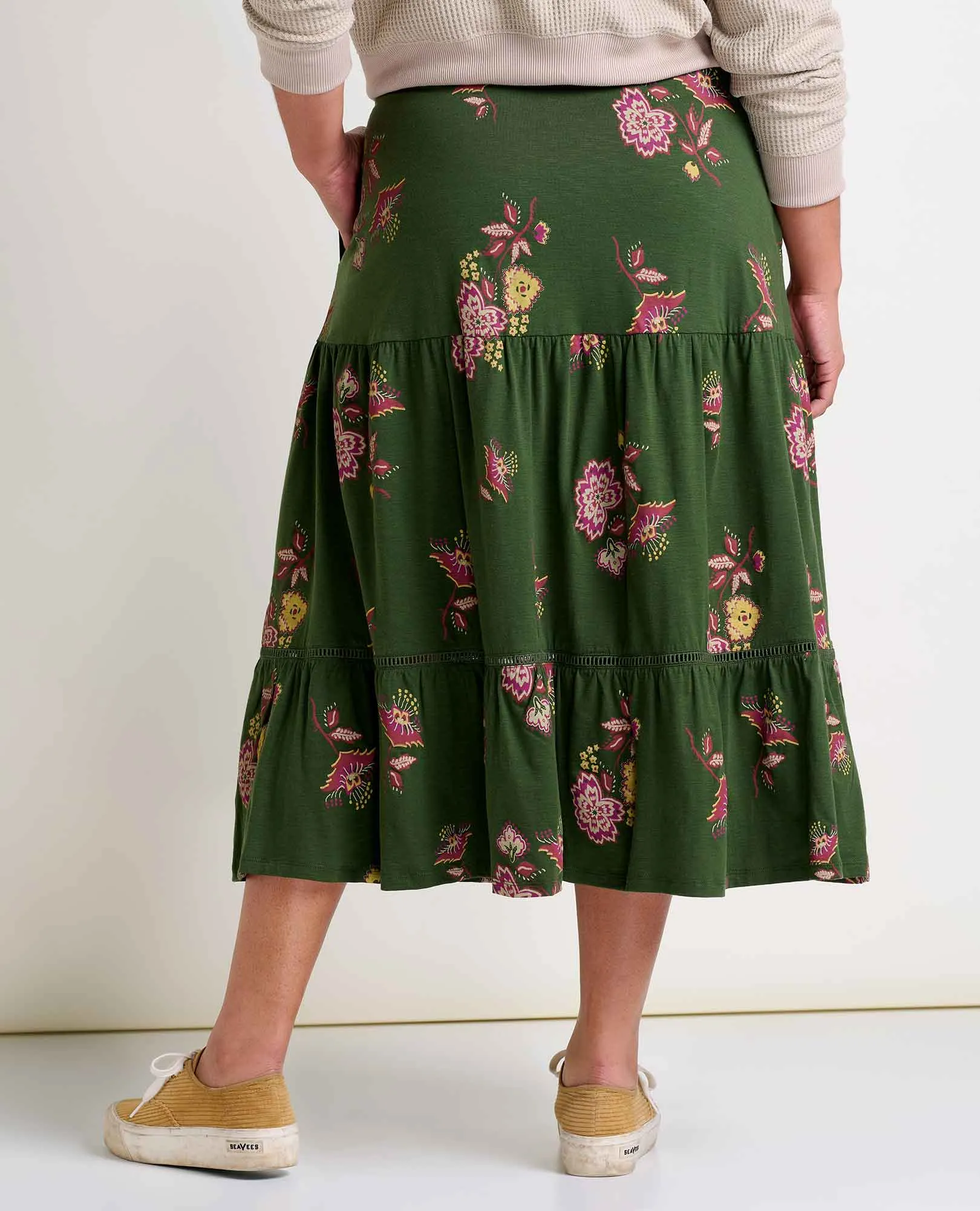 Marigold Tiered Midi Skirt