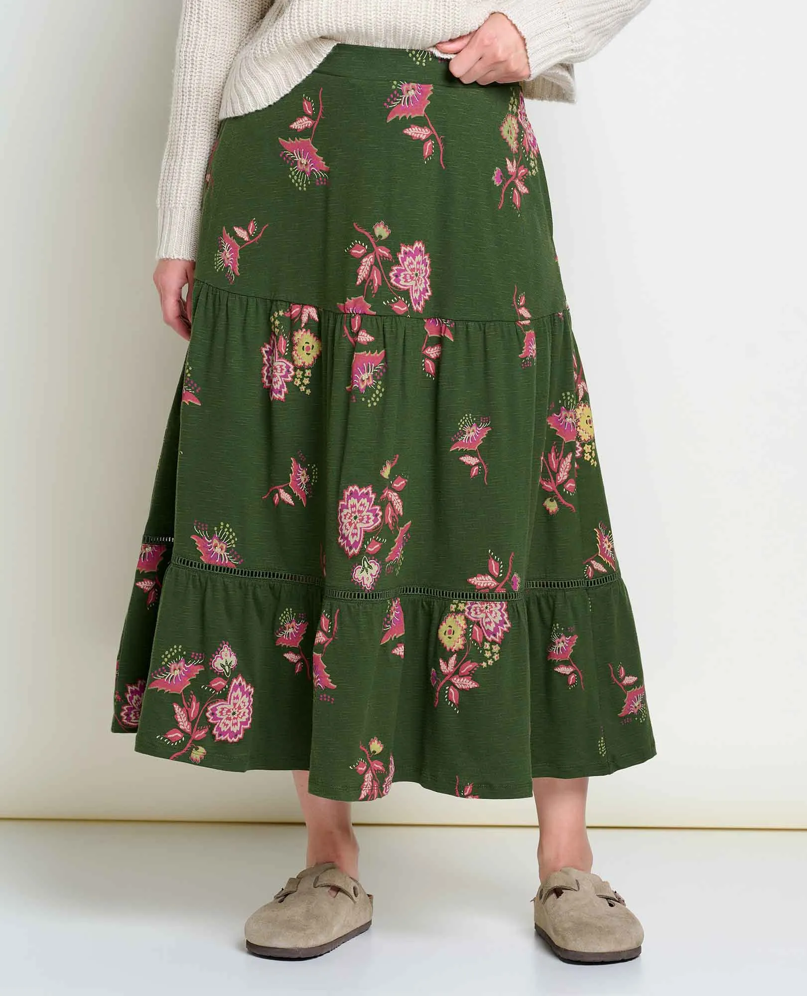 Marigold Tiered Midi Skirt