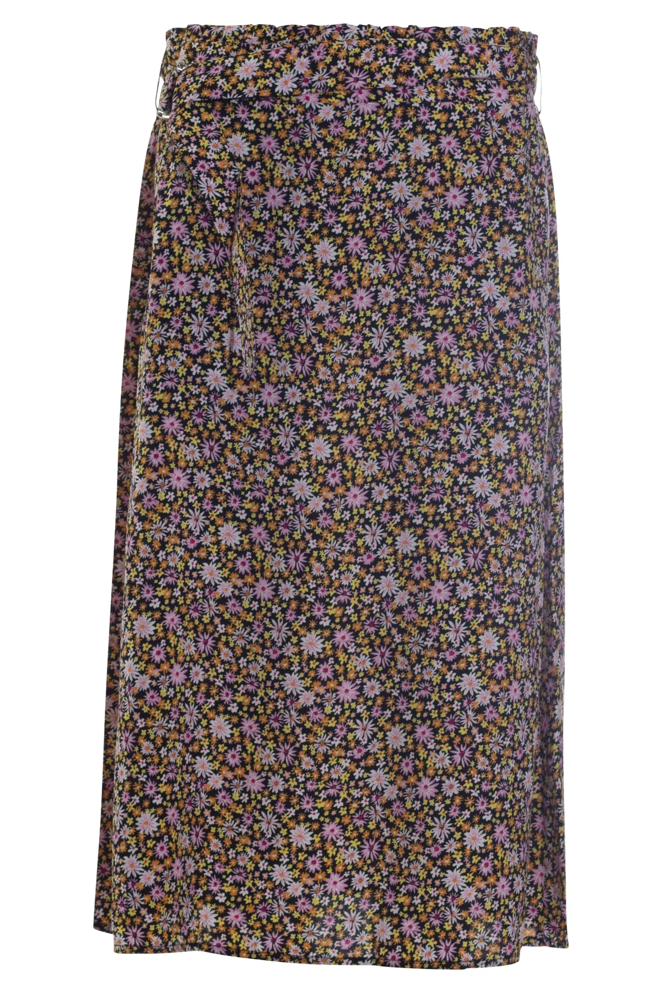 Maxi Skirt with shirred waistband | Pink Gold Ditsy | 3362AR