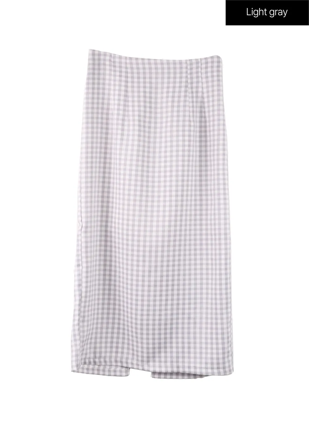 Mid Waist Checkered Maxi Skirt OF416