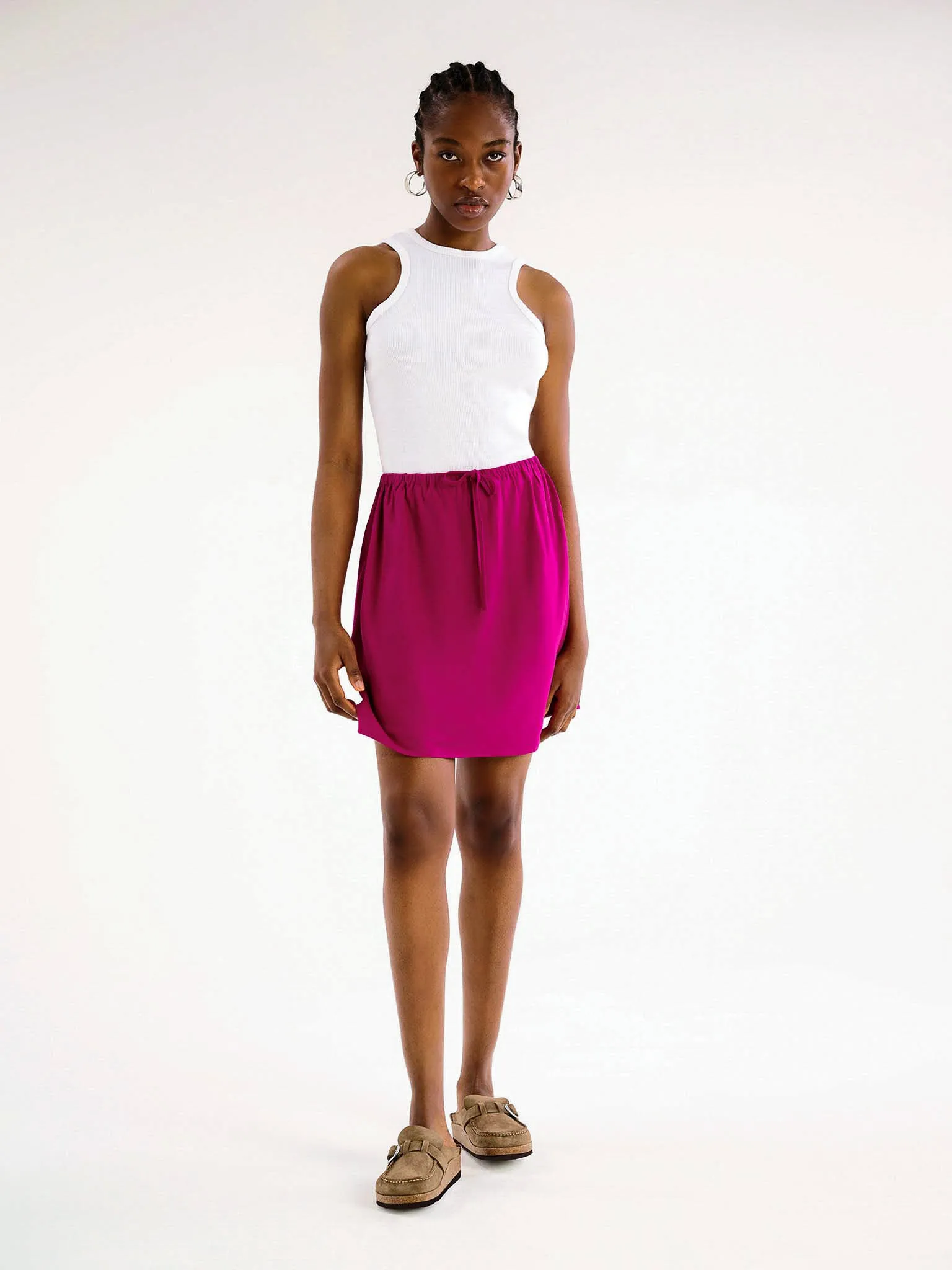 Nessa Drawcord Mini Skirt