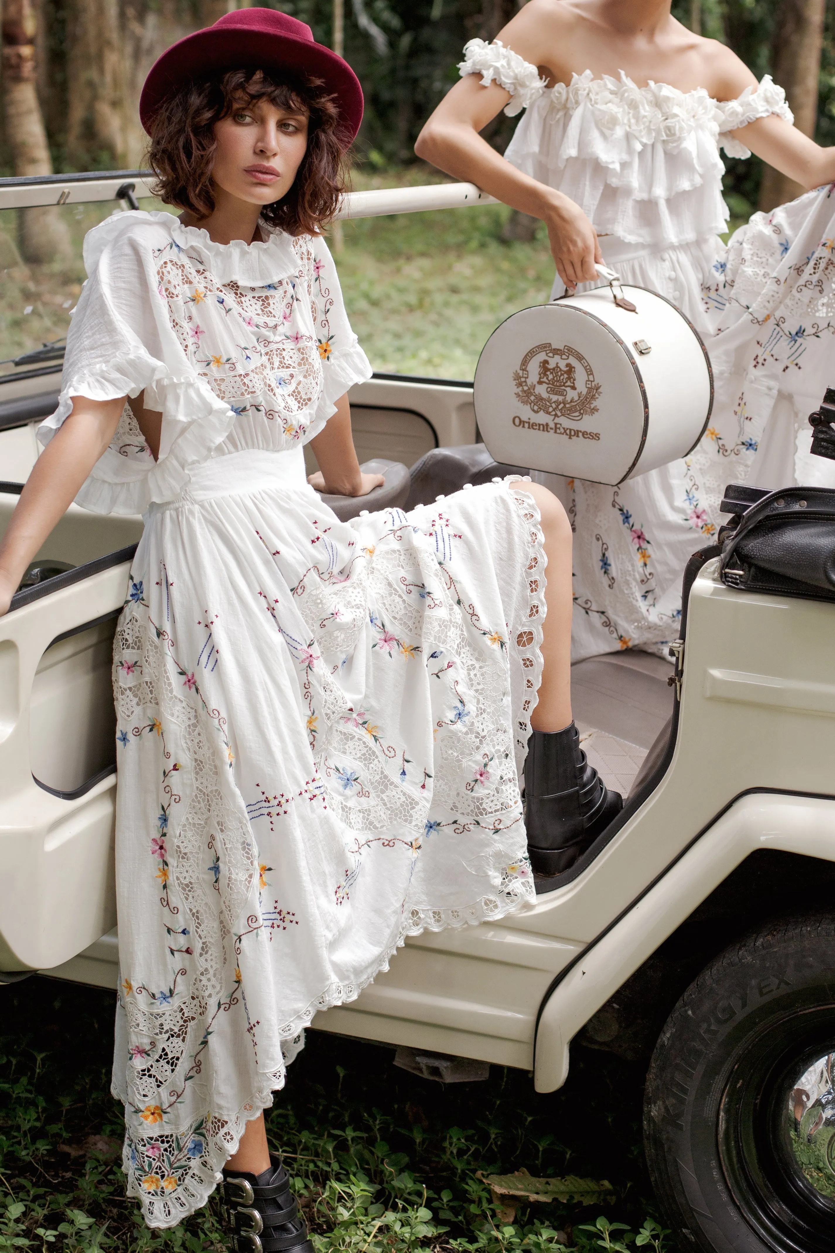 Once Upon A Song - Batwing embroidered maxi dress