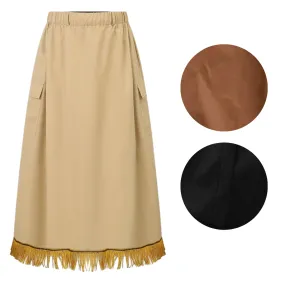 Oversized Cargo Midi Skirt with Pockets