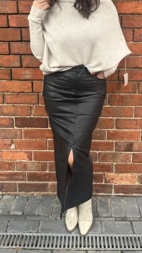 PARIS PU Split Maxi Skirt