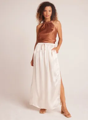 Pleat Front Maxi Skirt - Playa Sand