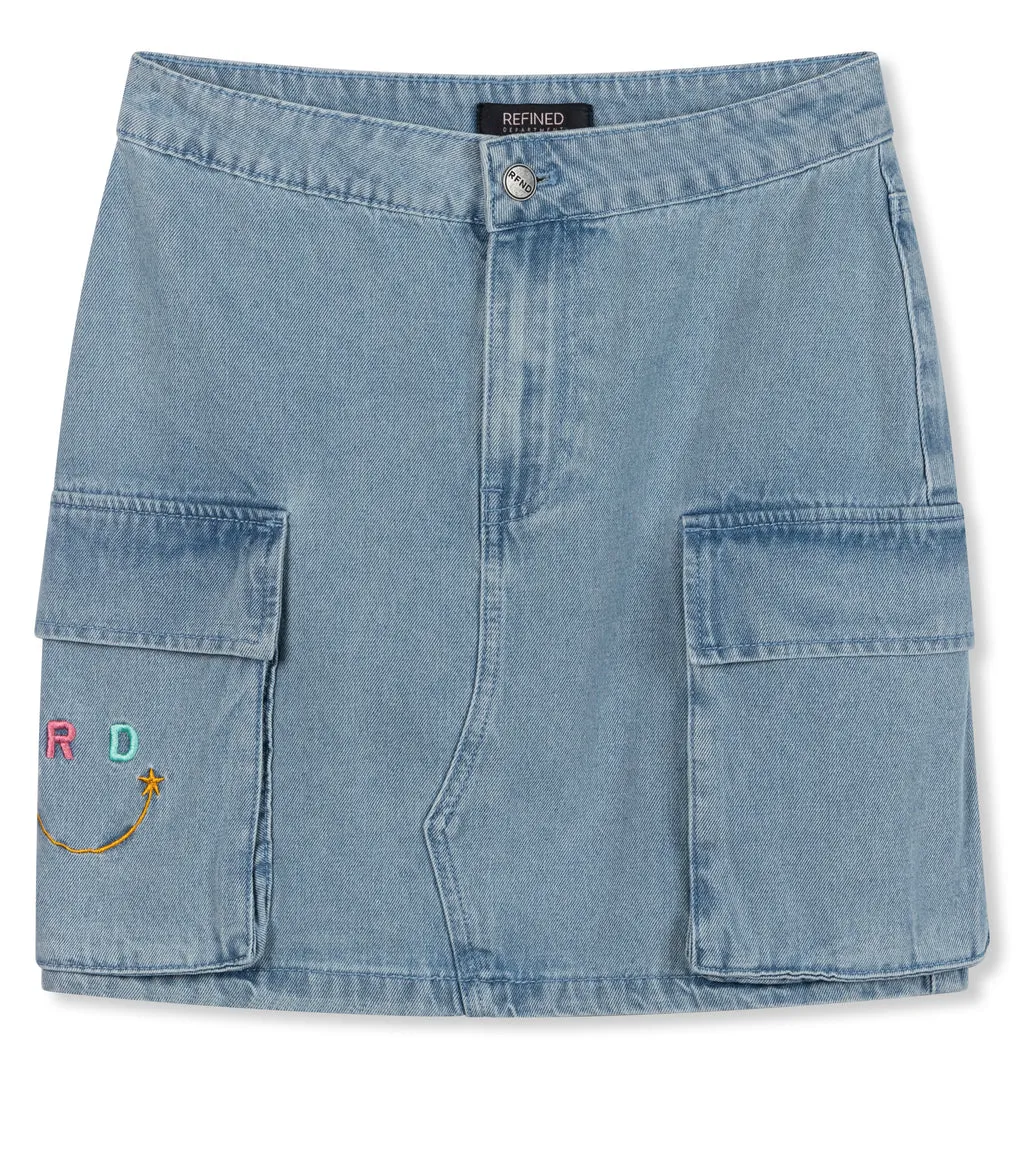 Refined Department Woven Denim Smiley Skirt Jisel