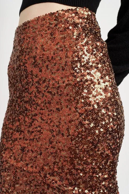 Sequin Maxi Skirt