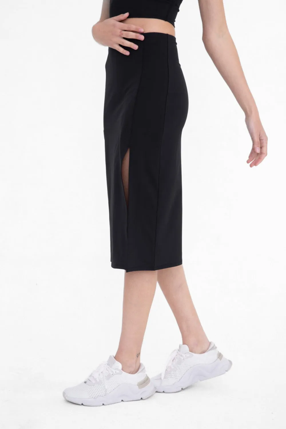 Side Slit Midi Skirt