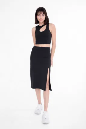 Side Slit Midi Skirt